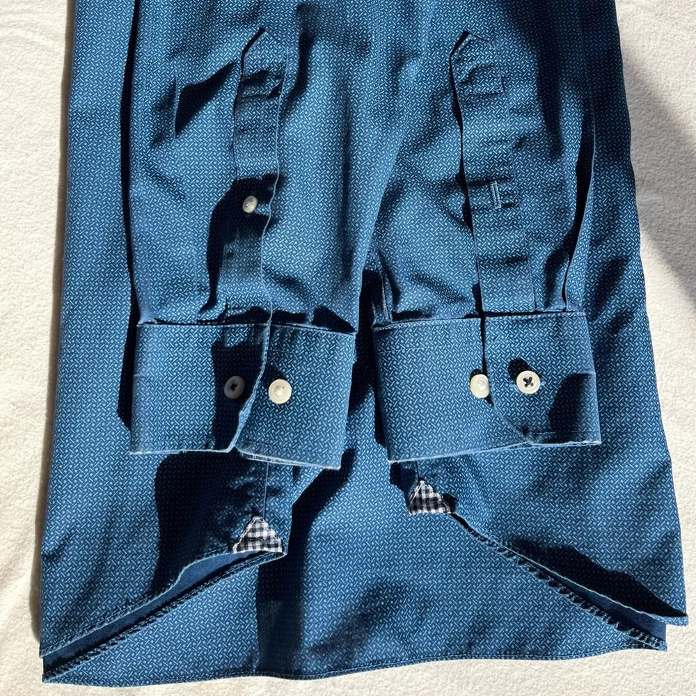 Men’s Banana Republic Vibrant Blue Casual Button Down Shirt Size L